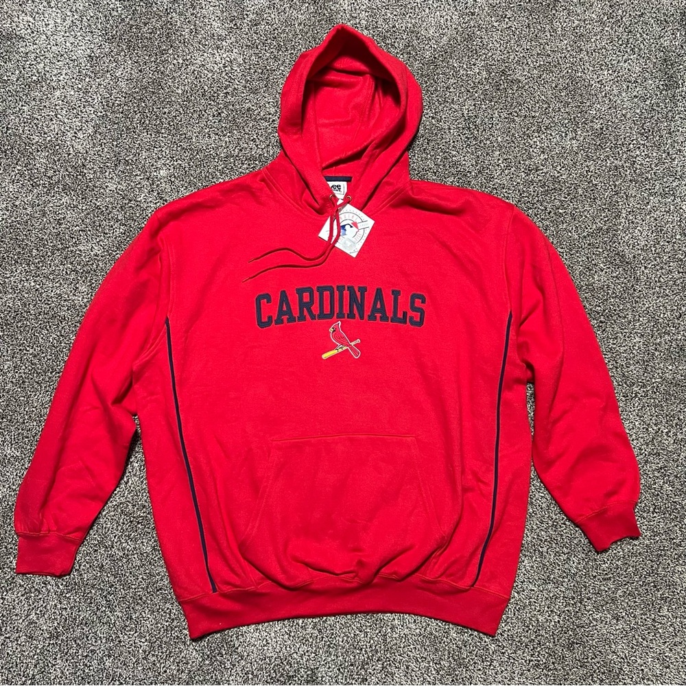 New St. Louis Cardinals Men’s Lee XL Red Hooded Sweatshirt